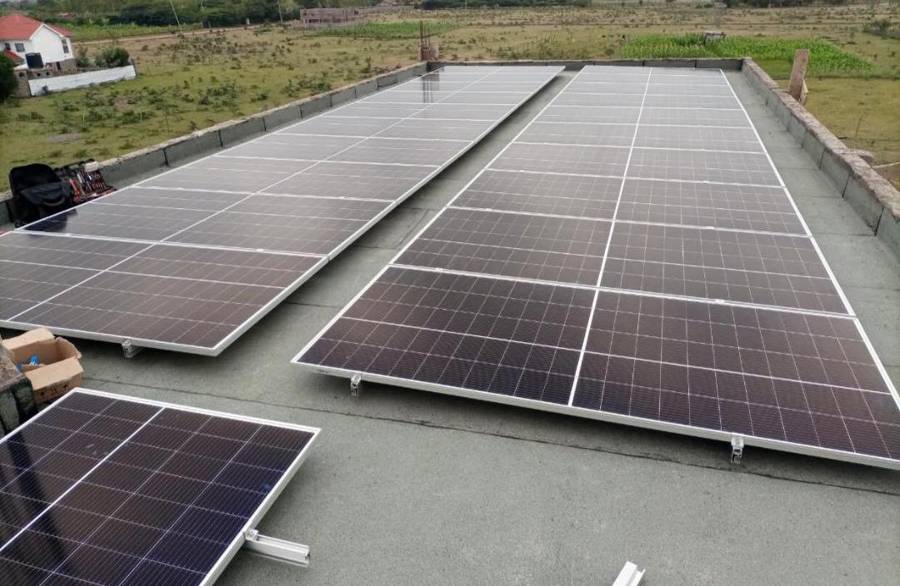 20kW ground-mount solar array installation in Nakuru